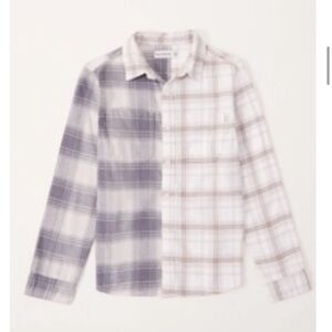 Abercrombie kids flannel button down